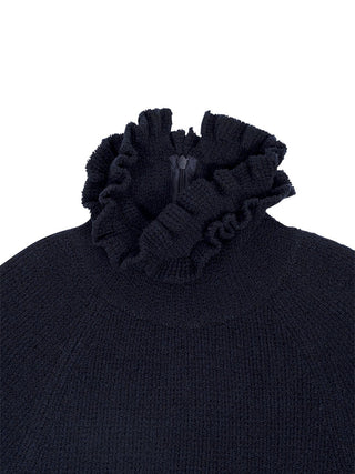 Kleid mit Rollkragen und Ruffles