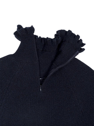 Kleid mit Rollkragen und Ruffles