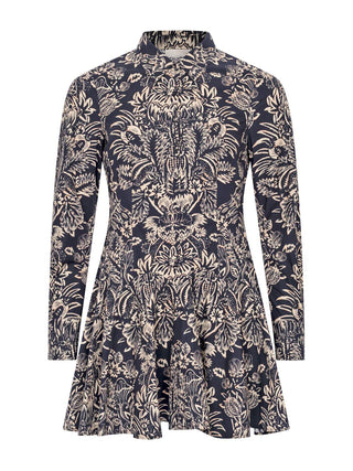 Taliah kurzes Kleid mit langem Arm