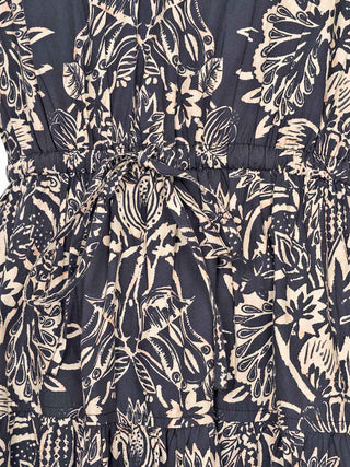 Harriet Puff-Arm Midikleid