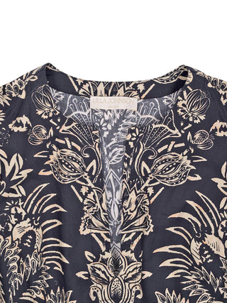 Harriet Puff-Arm Midikleid