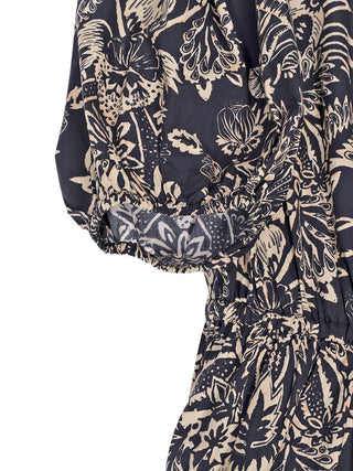 Harriet Puff-Arm Midikleid