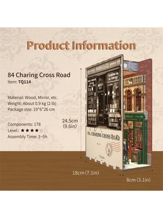 Tonecheer - Book Nook DIY Bücherecke 84 Charing Cross Road