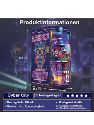 Tonecheer - Book Nook DIY Bücherecke Cyber City