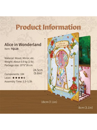 Tonecheer - Book Nook DIY Bücherecke Alice in Wonderland