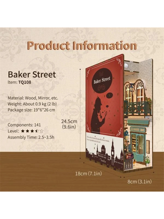 Tonecheer - Book Nook DIY Bücherecke Baker Street