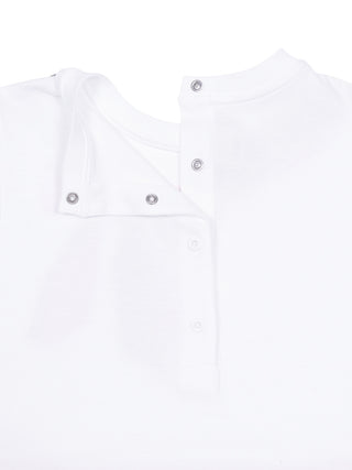 Kleid aus Baumwolle - Weiß/Rosa