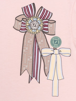 T-Shirt aus Baumwolle mit Print - Rosa