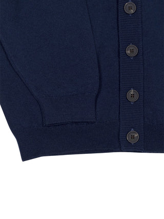 Strickcardigan mit FF-Stickerei - Marineblau