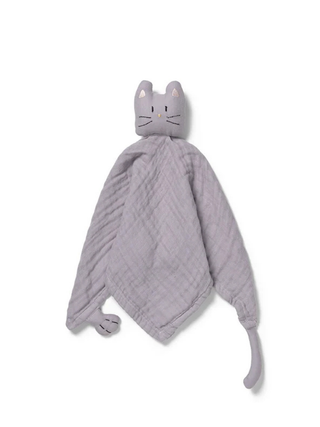 Dear April Kitty Cuddle Cloth, 4-layer Muslin - Lavender
