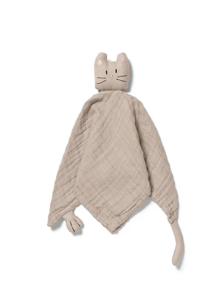 Dear April Kitty Cuddle Cloth, 4-layer Muslin - Little Mouse