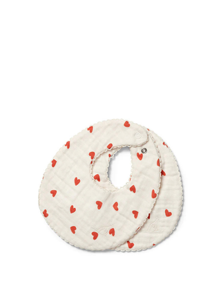 Dear April Koa Lätzchen, 4-layer Muslin, 2-pack - Little Love