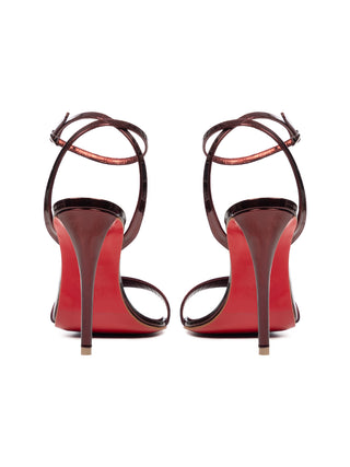 Miss Z Sandal aus Lackleder in Metallic 100 mm