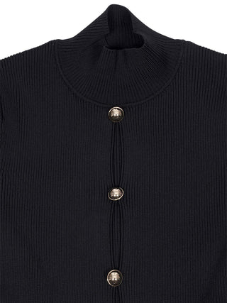 Midi-Kleid aus Strick mit Taftrock