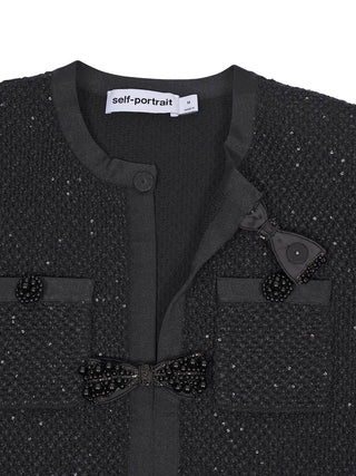 Minikleid mit Pailletten in Schwarz