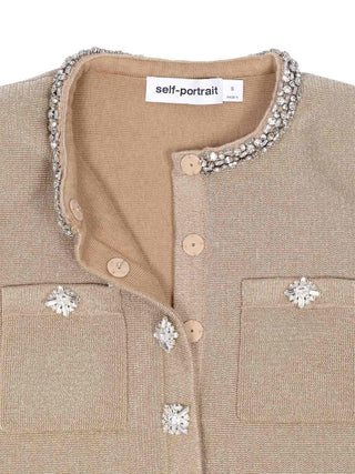 Goldenes Minikleid mit Glitzersteinen