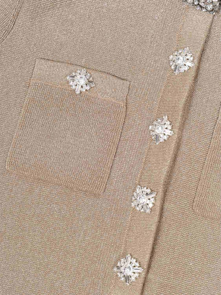 Goldenes Minikleid mit Glitzersteinen