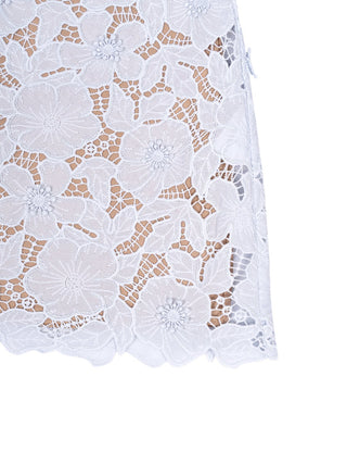 Blaues Minikleid aus Guipure-Spitze