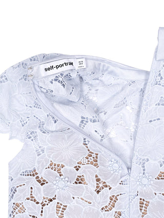 Blaues Minikleid aus Guipure-Spitze