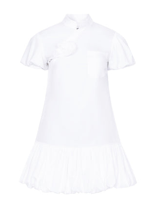 Weißes Baumwoll-Minikleid