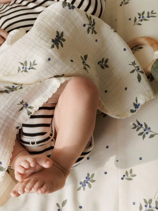 Dear April,  Mio Muslin Cloths, 3-pack - Blueberries/Lavender