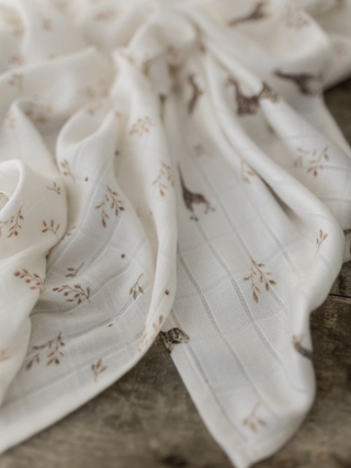 Bambus-Musselinwindel 65x65 cm - Giraffes