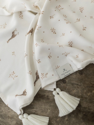 Bambus-Musselinwindel 65x65 cm - Giraffes