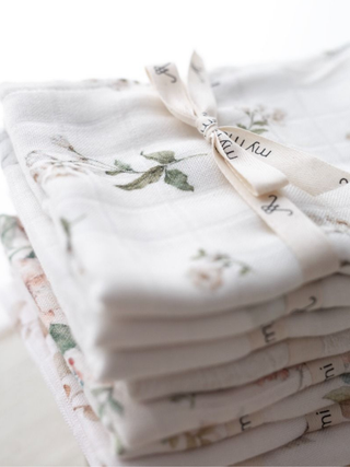 Bambus-Musselinwindel 65x65 cm - Boho Flowers