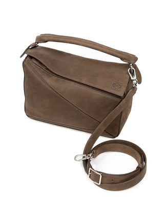 Puzzle Tasche aus geschmeidigem genarbtem Kalbsleder