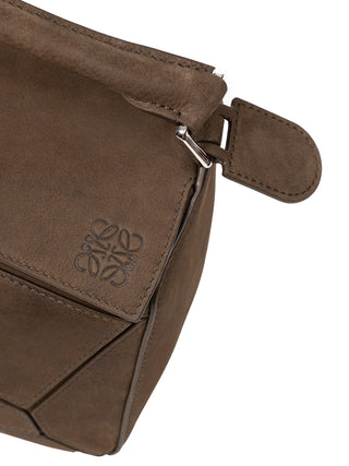 Puzzle Tasche aus geschmeidigem genarbtem Kalbsleder