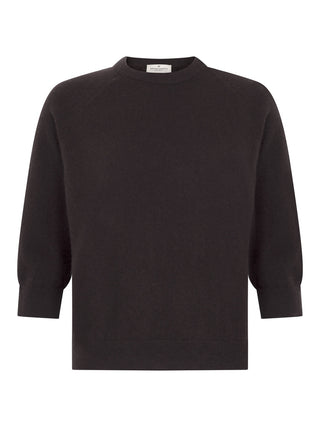 Crewneck Strickpullover in Braun