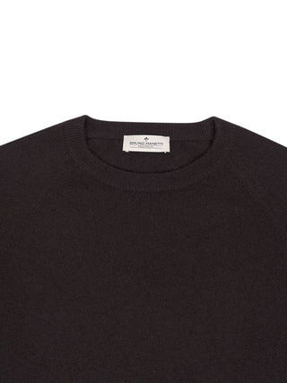 Crewneck Strickpullover in Braun