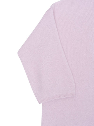 Crewneck T-Shirt aus Strick in Rosa