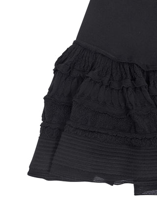 Krinoline-Rock aus Wolle mit Rüschen