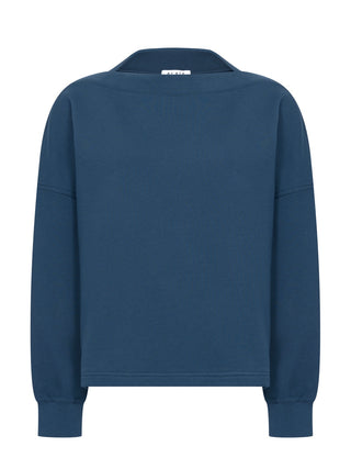 Boatneck Sweatshirt in Petrol