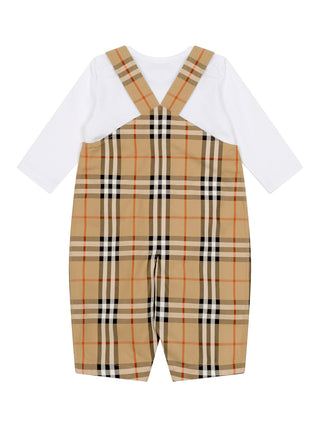 Dreiteiliges Jungen-Geschenkset aus Baumwolle - Sand Beige