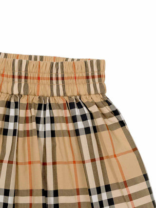 Marcy Check Hosenrock - Sand Beige