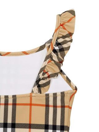 Tilly Check Badeanzug - Sand Beige