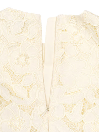 Ärmelloses Spitzenkleid - Gelb