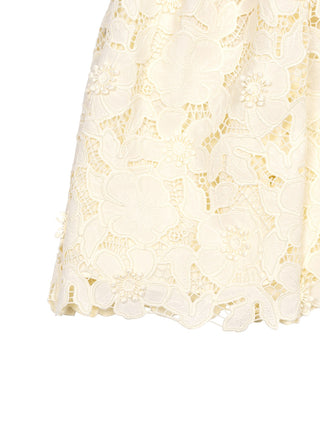 Ärmelloses Spitzenkleid - Gelb