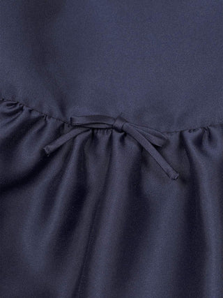 Taftkleid mit Perlenverzierung - Marineblau