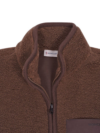 Teddy-Weste mit aufgesetzter Tasche