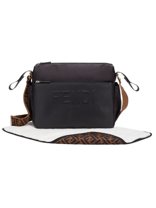 Wickeltasche aus Nylon und Leder