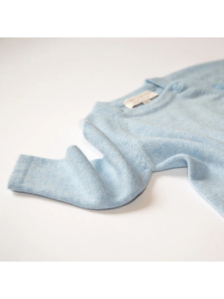 Kaschmir Babyset NIKA - Hellblau Mélange