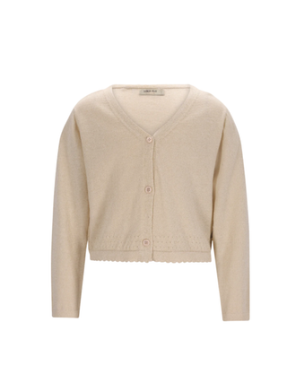 Derby - Strickjacke mit Lurex in Off-White