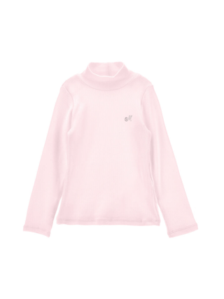 Gerippter Rollkragenpullover mit Monogramm