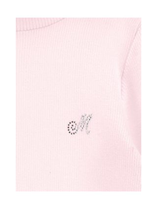 Gerippter Rollkragenpullover mit Monogramm