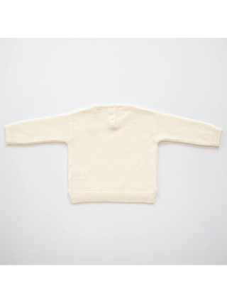 Kaschmirpullover LITTLE HEART - Naturweiß