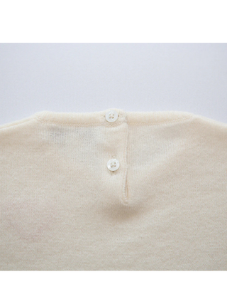 Kaschmirpullover LITTLE HEART - Naturweiß