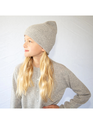 Kaschmirmütze MALU - Hellgrau Mélange